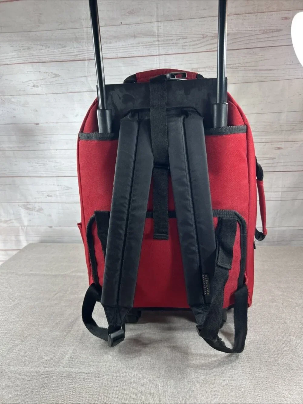 Sports Plus Olympia Red Rolling Backpack Wheeled Travel Carry-on Bag luggage